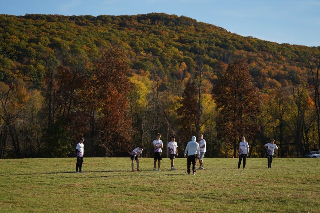 Tidal players spread out on a field